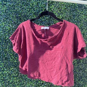 Maroon Crop Top